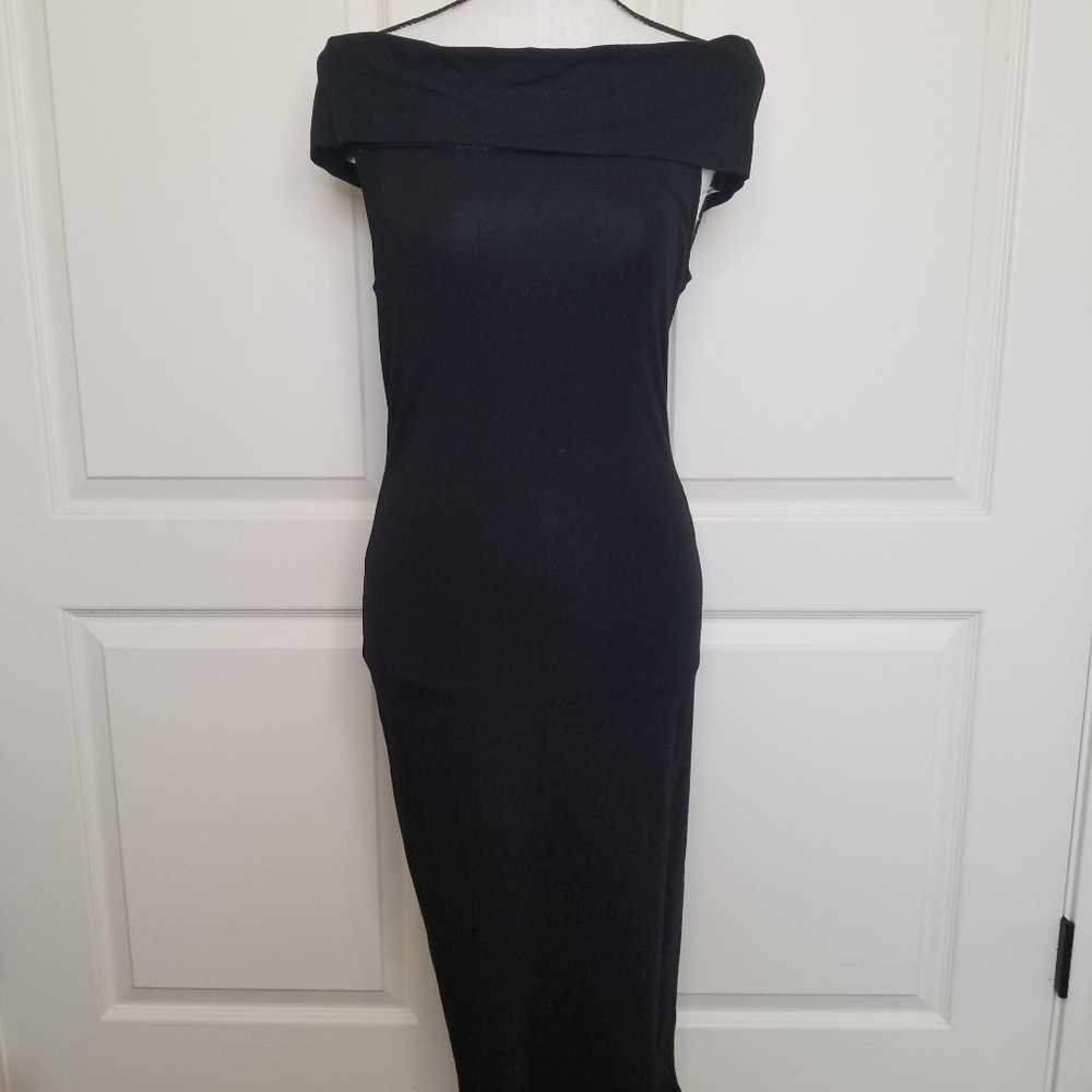 Black Midi Bodycon Dress - Picture 6 of 7